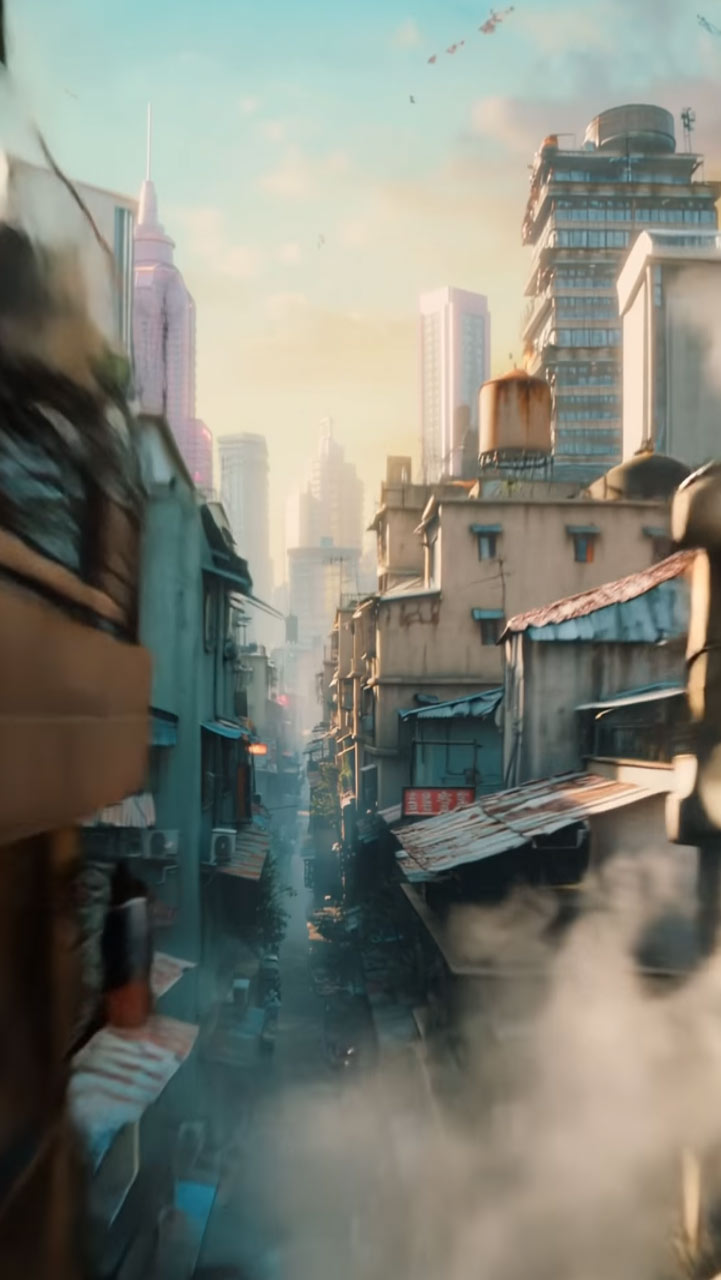 Futuristic Retro Chinese Cityscape